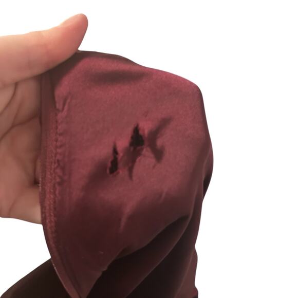 Club L London Mina Velvet Strapless Bandeau Mini Dress Red Burgundy 6 - Picture 8 of 8